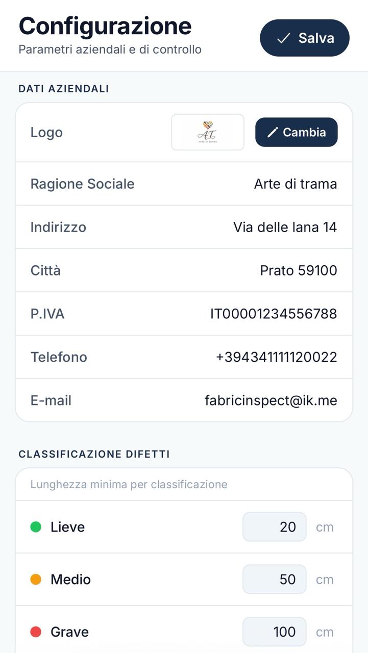 Configurazione aziendale